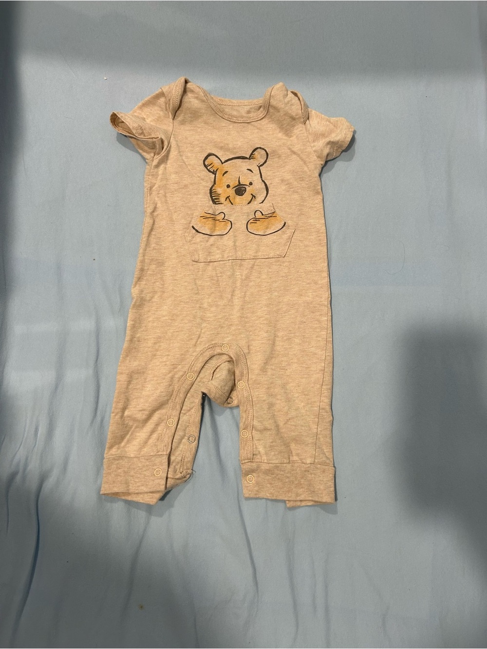 Disney Baby Winnie the Pooh Romper 3-6M Neutral Cotton One Piece Outfit